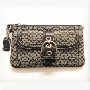 Coach Signature Wristlet - Black